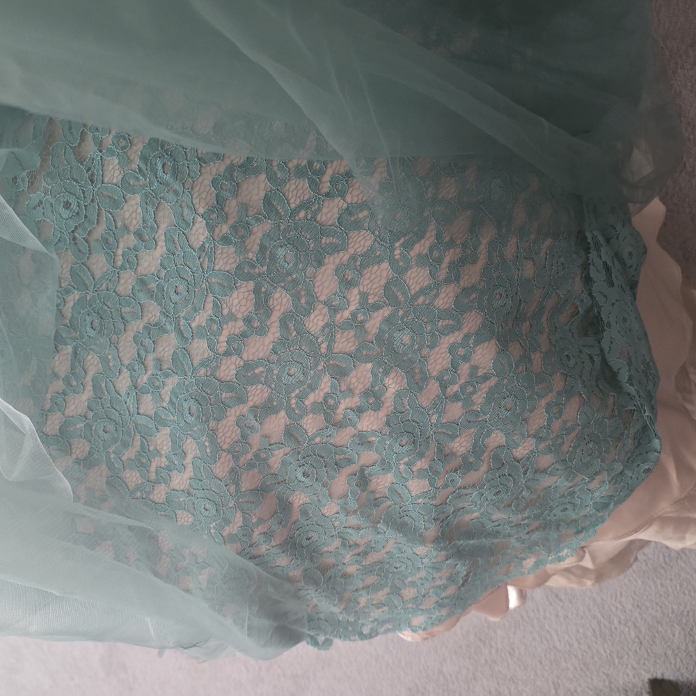 Camille La Vie Green Sequin Halter Gown - Picture 7 of 9